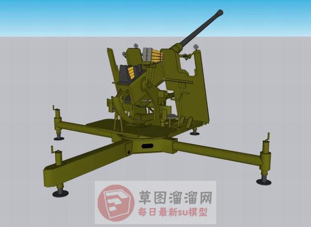 单管高射炮武器SU模型