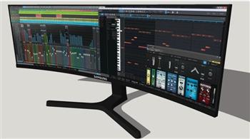 曲屏显示器SU模型