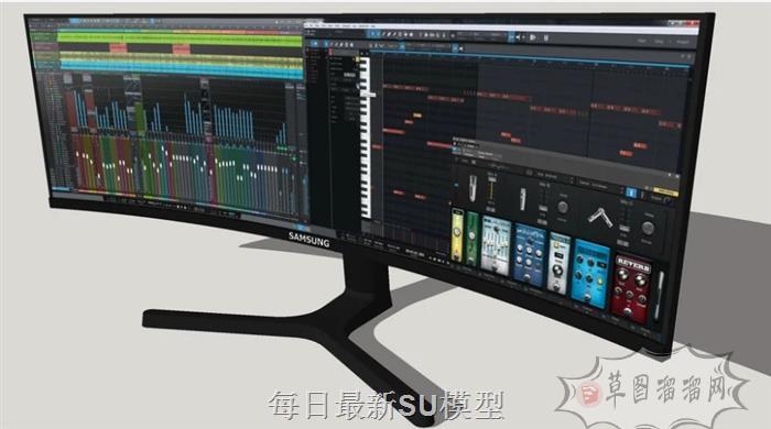 曲屏显示器SU模型