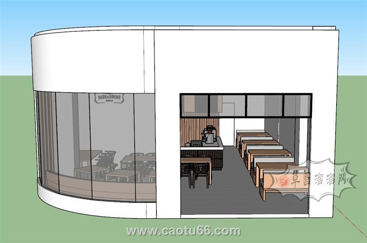 餐厅餐饮店SU模型