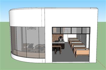餐厅餐饮店SU模型