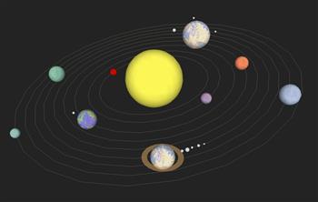 宇宙行星太阳系SU模型 免费sketchup模型下载