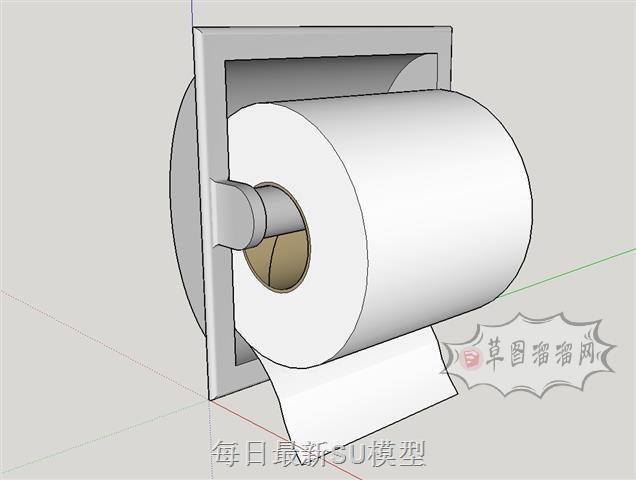 厕纸卷筒纸SU模型