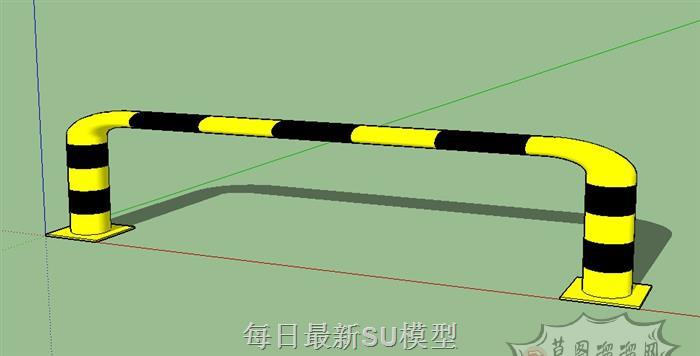 钢管挡车器汽车SU模型