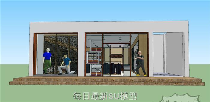 服装店装修SU模型