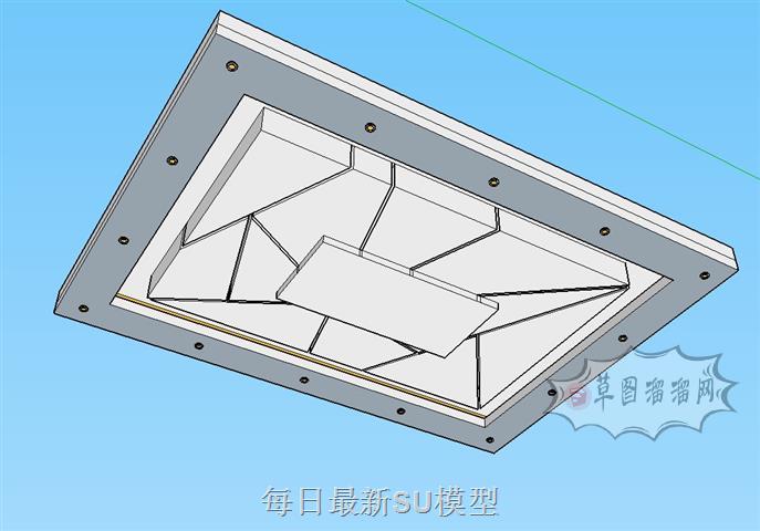 天花板吊顶SU模型