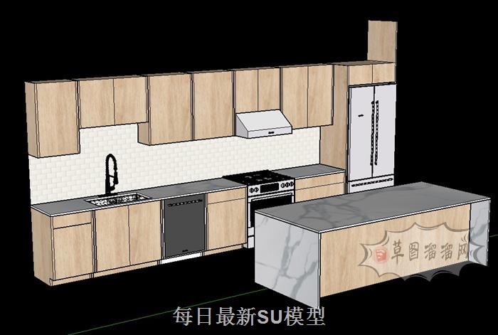 厨房橱柜SU模型