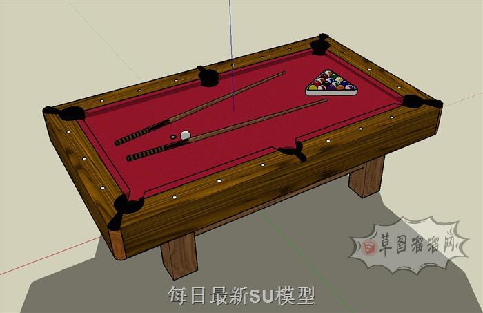 桌球台球桌SU模型
