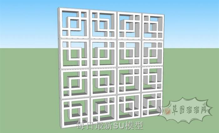 镂空砖砖SU模型