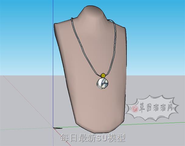 项链假人模特SU模型