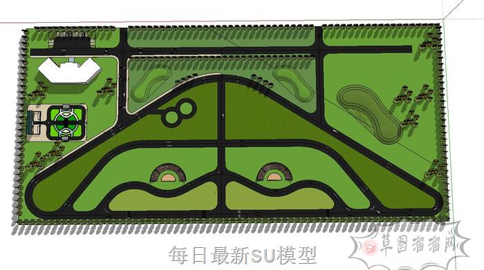 产业园农业规划SU模型