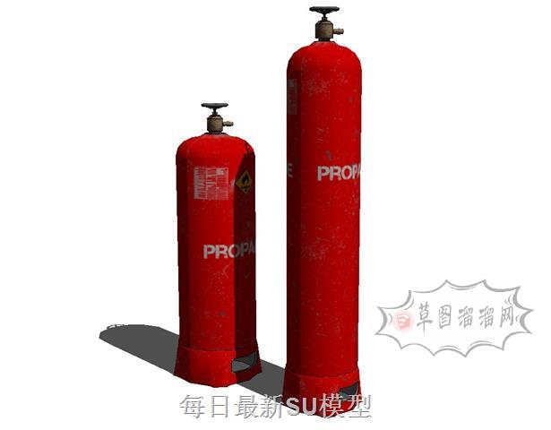 氧气乙炔瓶施工设备SU模型