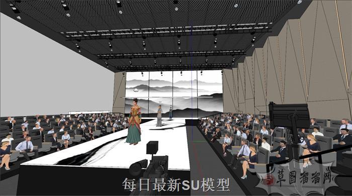 会场T台舞台SU模型