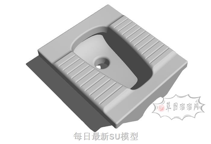 厕所蹲便器SU模型