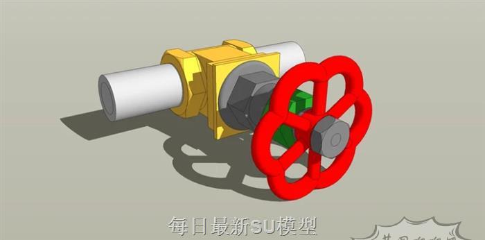 水阀阀门开关SU模型
