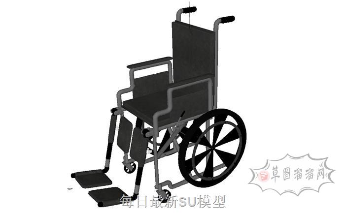 轮椅车病人SU模型