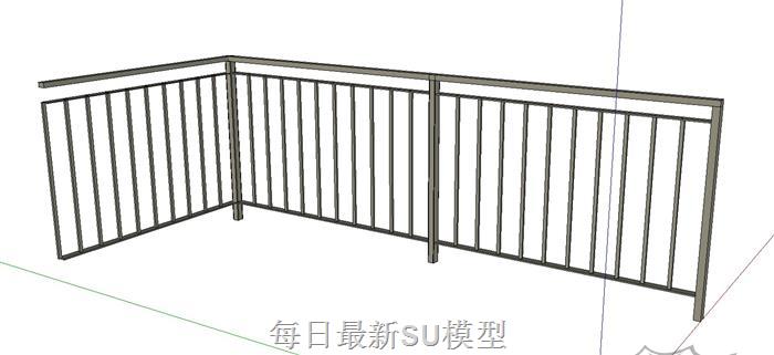 栏杆SU模型