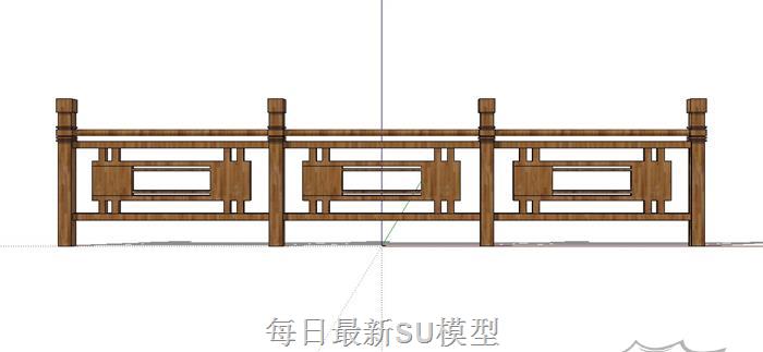 栏杆护栏SU模型
