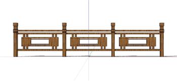 栏杆护栏SU模型