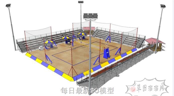 沙滩排球SU模型