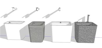 拖把池水池卫浴SU模型