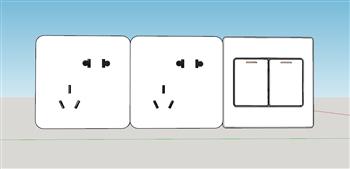 插座按钮开关SU模型