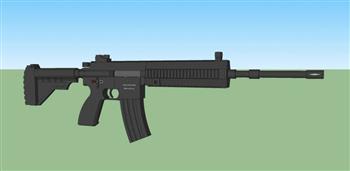 冲锋枪m416枪SU模型
