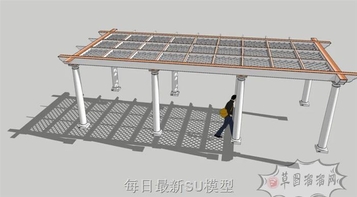 花棚廊架花架SU模型