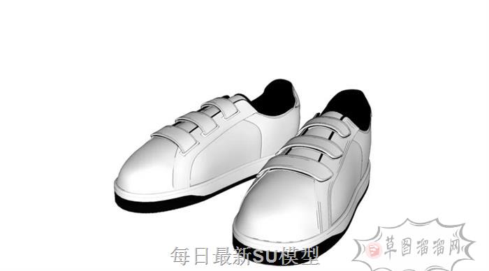 鞋子男鞋运动鞋SU模型