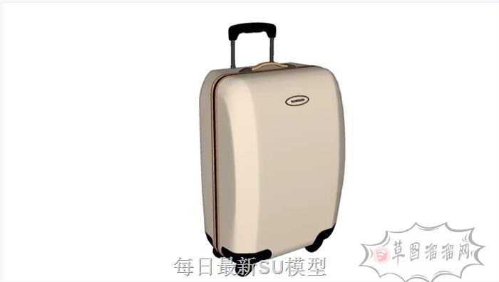旅行箱拖箱皮箱SU模型
