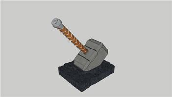 铁锤武器游戏SU模型