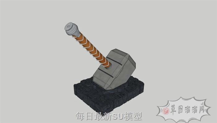 铁锤武器游戏SU模型