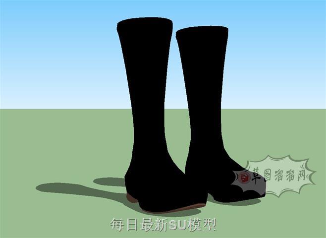 水鞋雨鞋鞋子SU模型