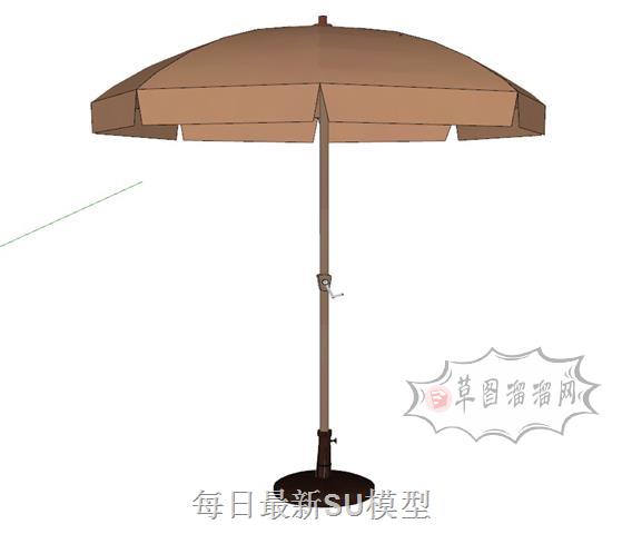 遮阳伞SU模型