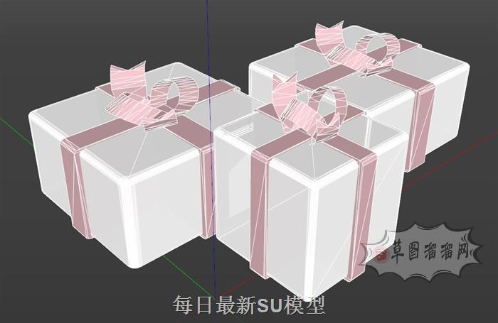 礼盒礼物SU模型