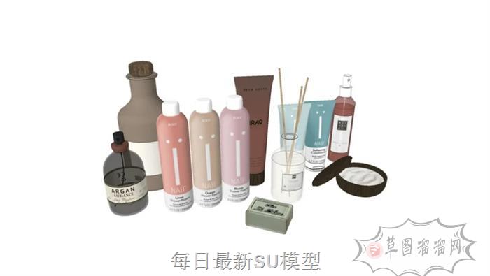 化妆品洗面乳瓶子SU模型