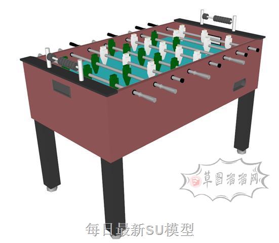 手动足球桌上足球足球SU模型