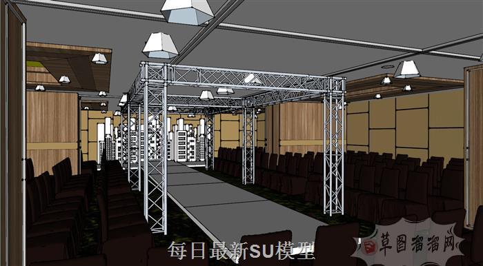 桁架走秀舞台SU模型