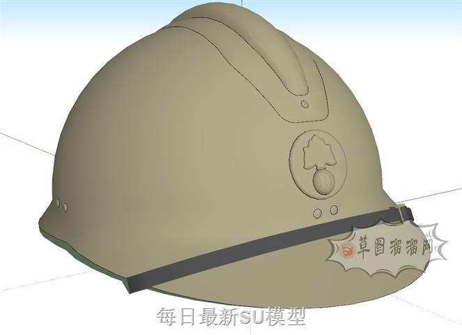 安全帽帽子工人SU模型