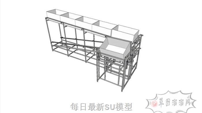 L形电机架机械SU模型