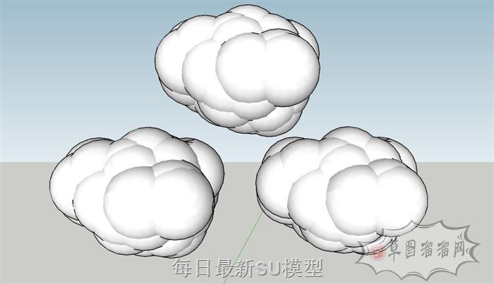 云朵装饰SU模型