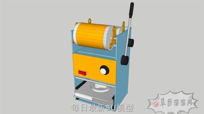 奶茶店封杯机SU模型