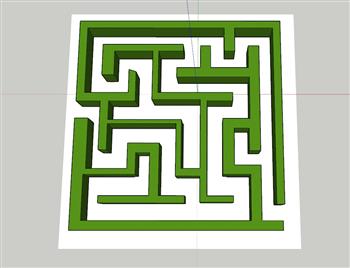 绿色迷宫草坪SU模型