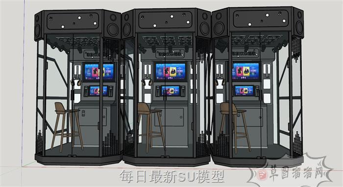 迷你KTV练歌房SU模型