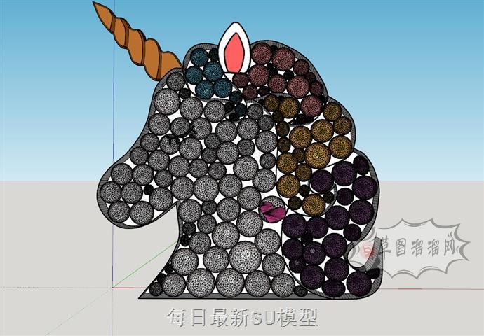 小马宝莉儿童玩具SU模型