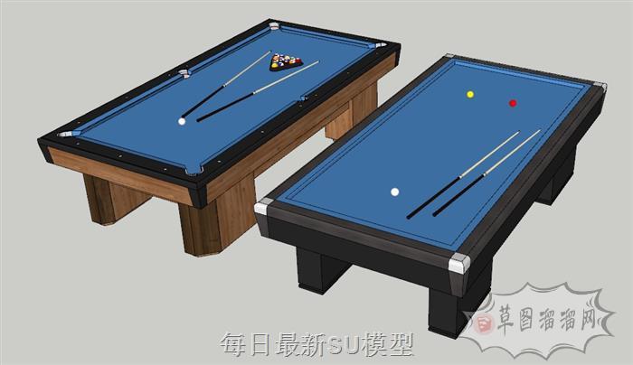 台球桌桌球撞球SU模型
