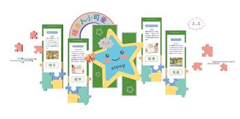 文化墙宣传栏校园SU模型