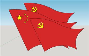 党旗党建SU模型