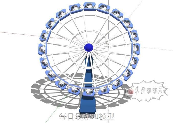 摩天轮游乐SU模型