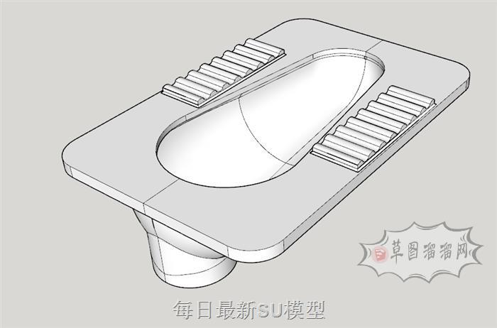 蹲便器SU模型